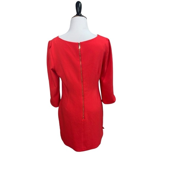 Vince Camuto Women's Size 6 Sheath Mini Dress 3/4 Sleeves Fitted Classic Red - Picture 7 of 7